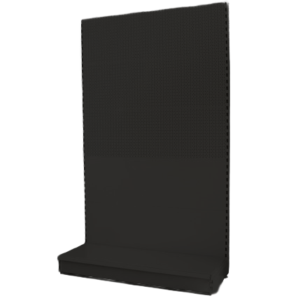 Peg Back Tall Wall Bays 47cm Base - Black